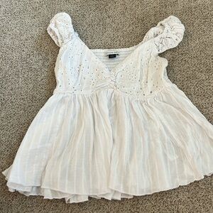 Flowy White Baby Doll Tshirt
